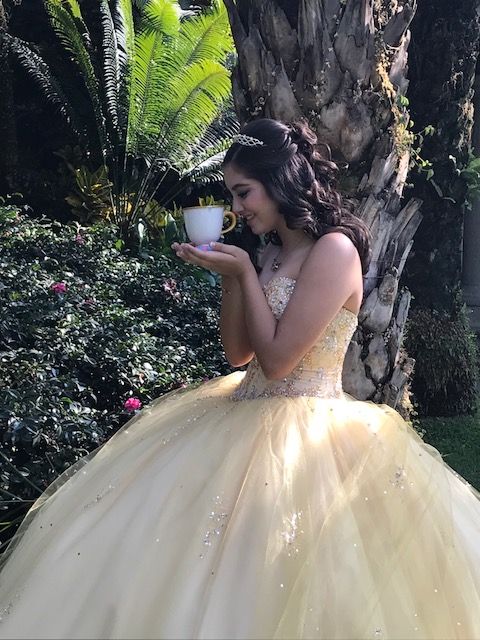 Yellow Ball Gown Prom Dresses Evening Gowns Formal Dress S2367