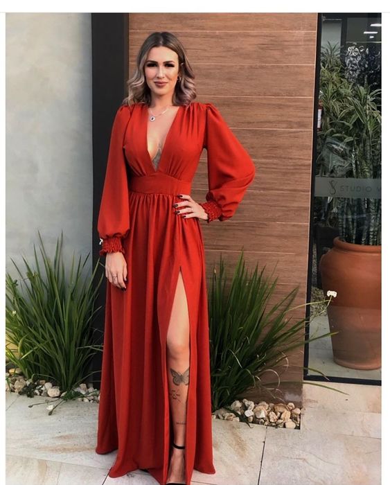 Red Long Prom Dress, Evening Party Gown S1996