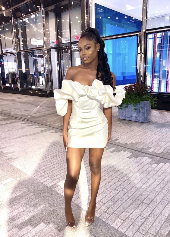 Short Prom Dresses,White Homecoming Dresses, Formal Evening Dresses S1382