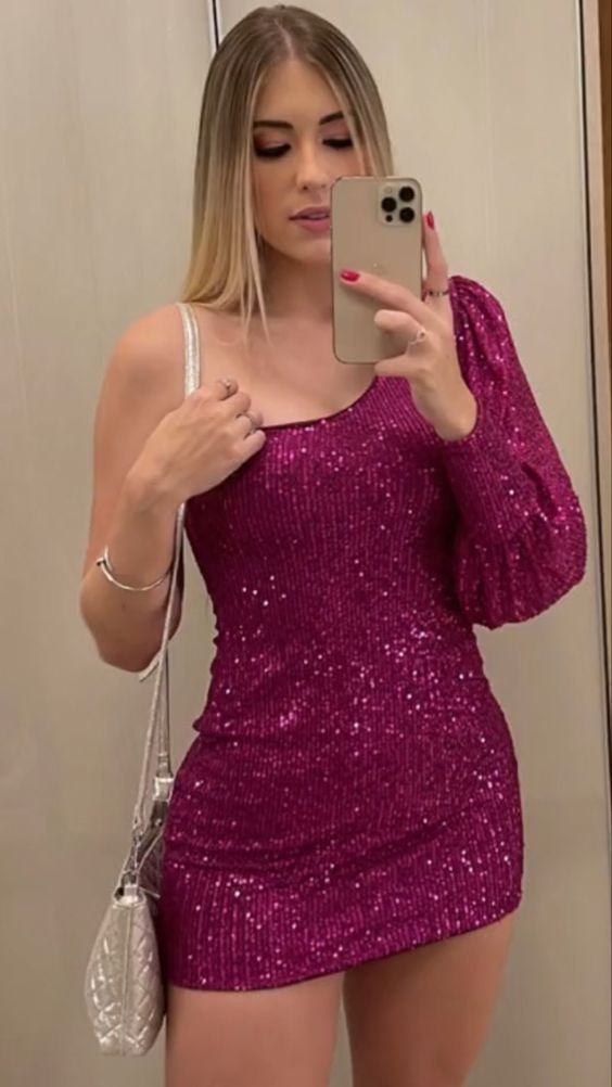 Sequin Prom Dresses, Short Prom Dresses S1465