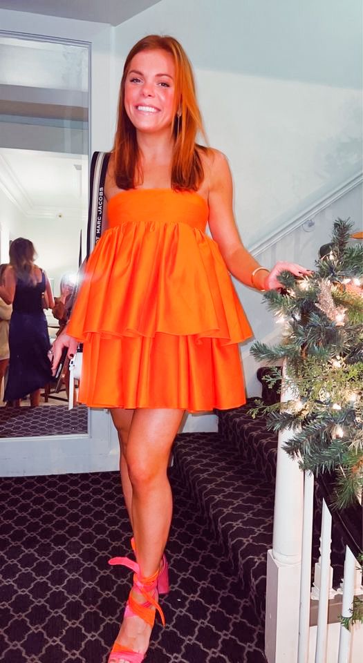Orange Short Prom Party Dress S964