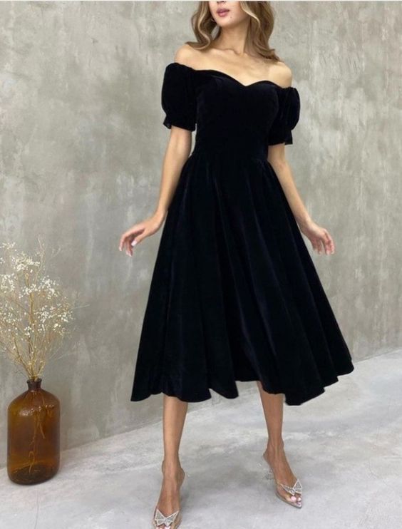 Black Prom Dress, Black Evening Dress S2203