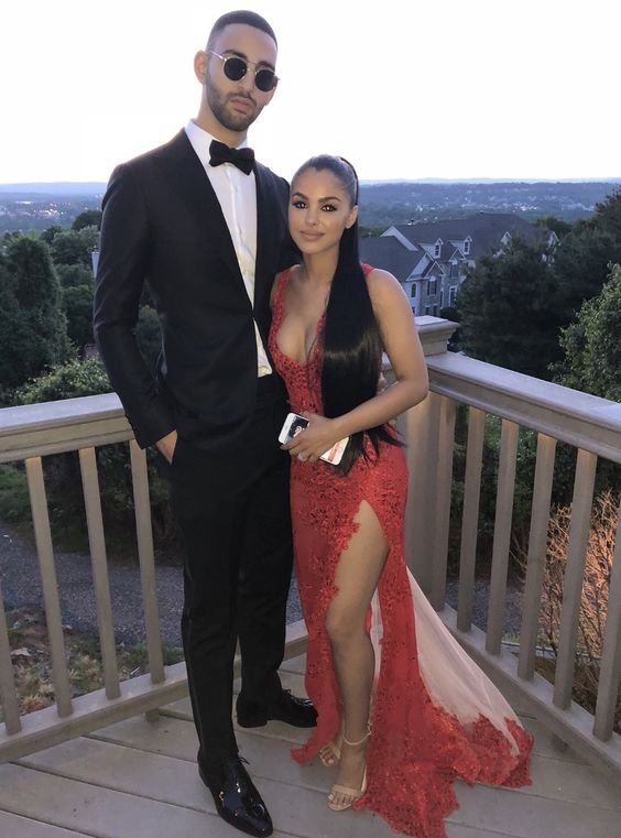 Red prom dress Mermaid Long Prom Evening Dresses S2206