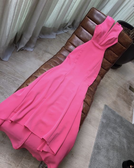 Hot Pink Long Prom Dress S1211