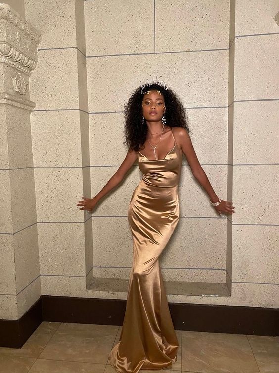 Champagne Prom Dresses, Custom Make Party Dresses S1106