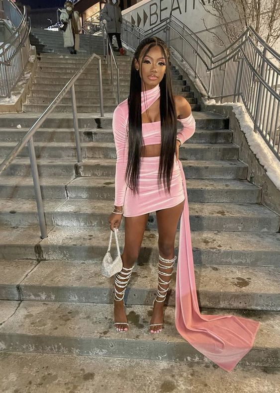 Pink Velvet Short Prom Dresses, Simple Homecoming Dresses, Formal Evening Dresses S1389