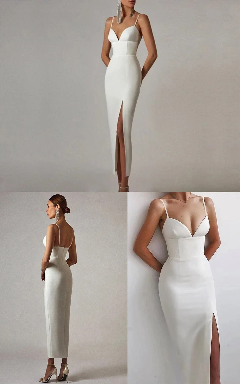 Backless Dress Bodycon Dress Bandage Runway Dress V Neck Dress Maxi Evening Dress S2389