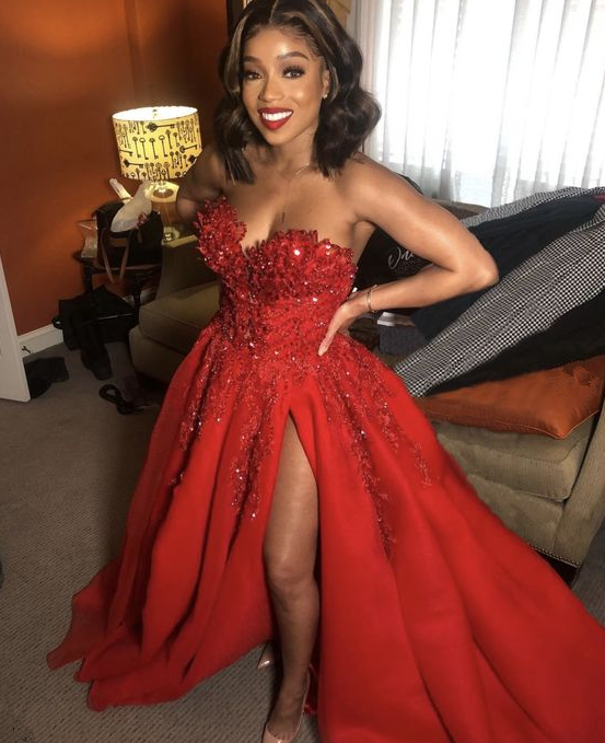 Red fashion prom dress, long evening gowns S1682