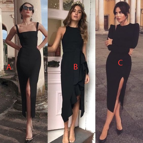 Black Charming Prom Dresses, Evening Dresses S2030