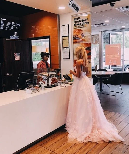 Pink Tulle Spaghetti Straps Sweet 16 Prom Dress, Floor Length Tulle Formal Dress S863