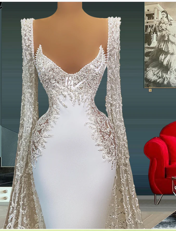 White evening dresses long elegant modest formal dress Prom Dress S1662