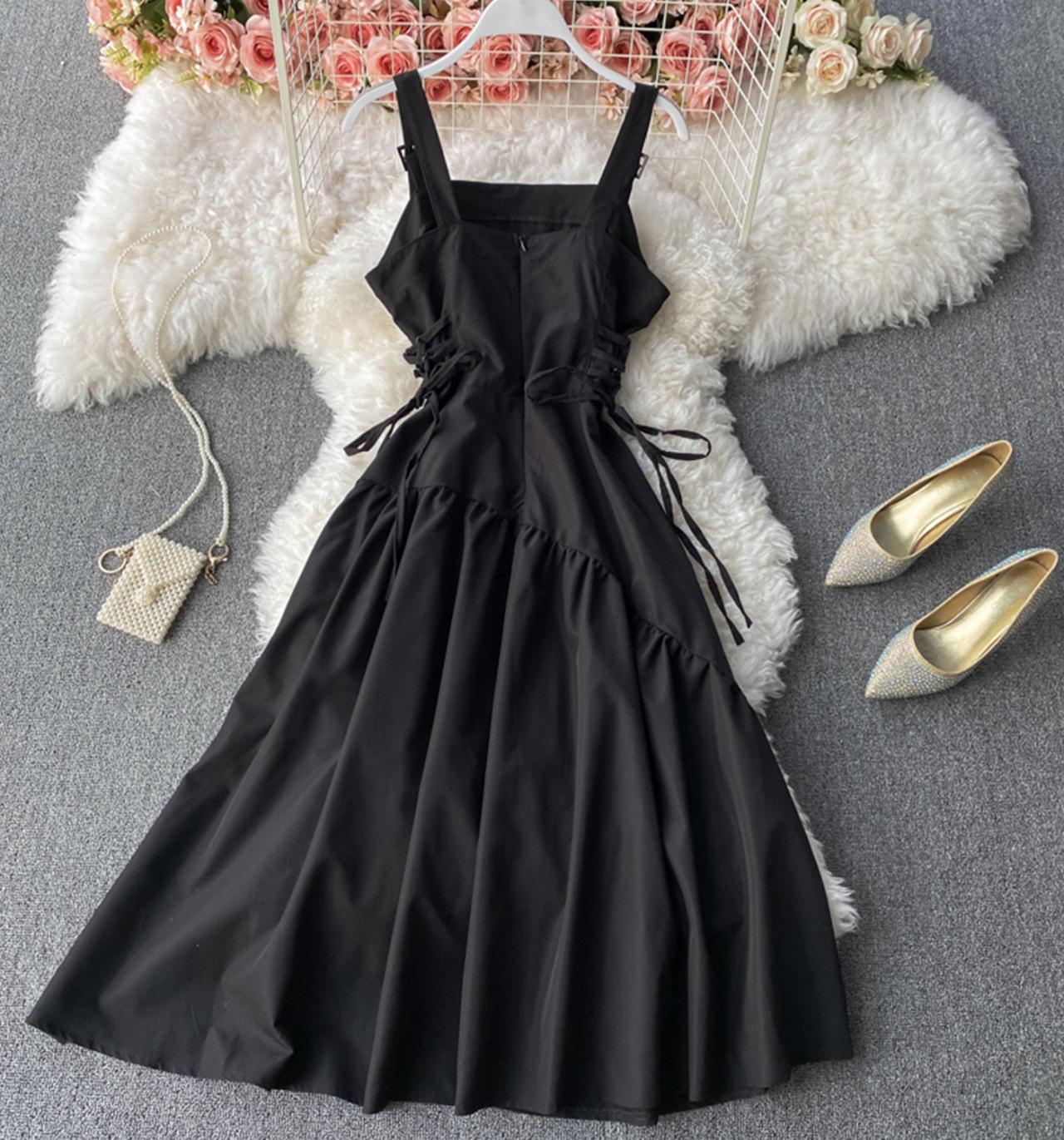 Black A line dress fashion dress S68
