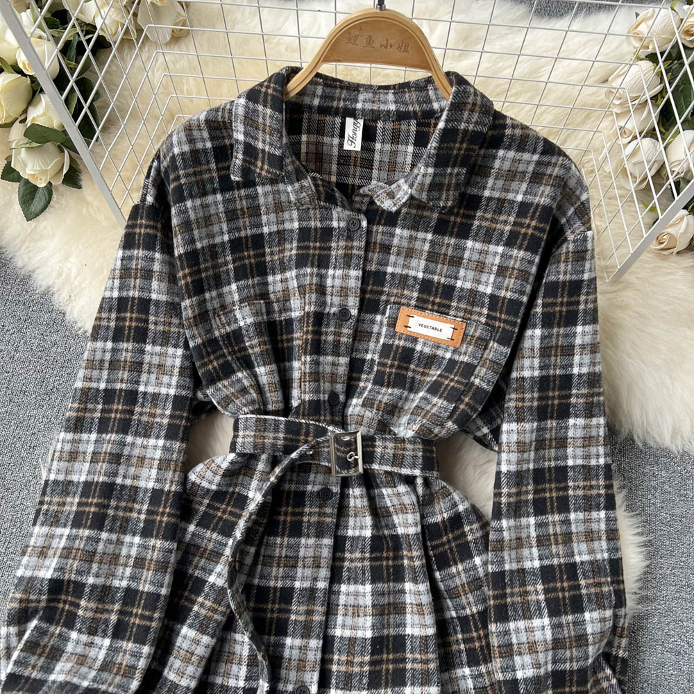2022 new plaid top plaid shirt S428