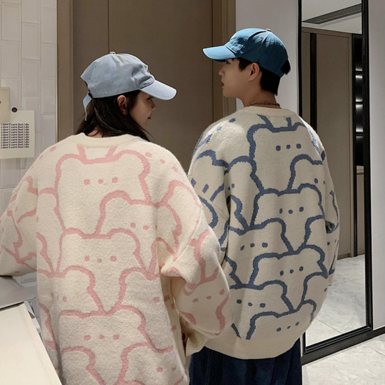 Cute bear couple sweater S258