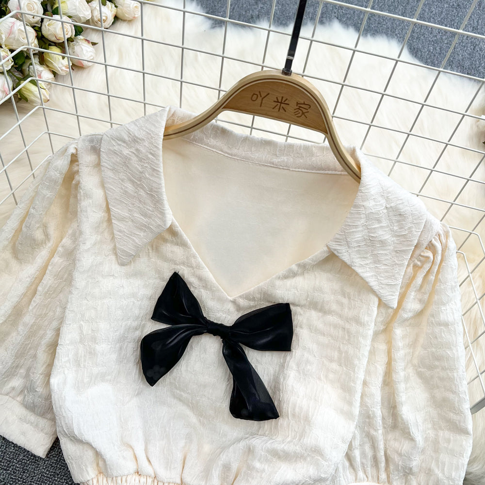 Cute v neck crop tops S182