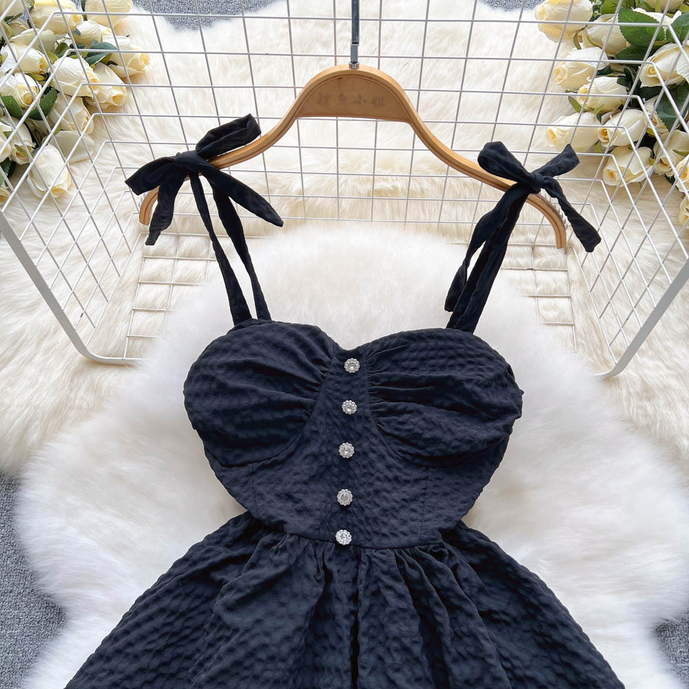 Cute spaghetti short dress S312