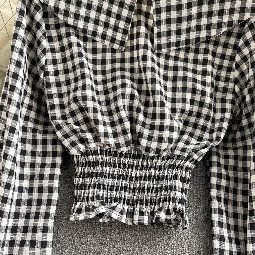 Cute plaid crop top S212