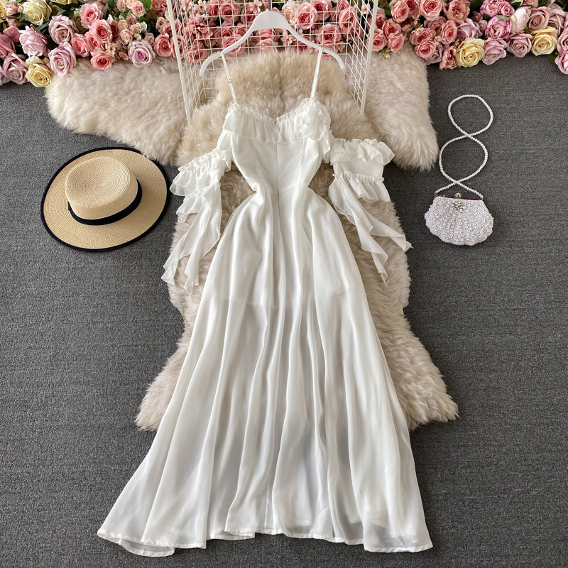 Cute chiffon white dress fashion dress S76