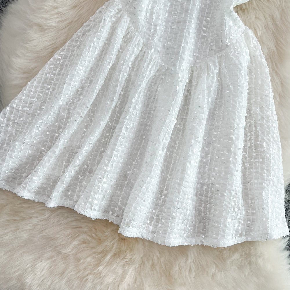 Sexy v neck sequins short dress fashion dress S398