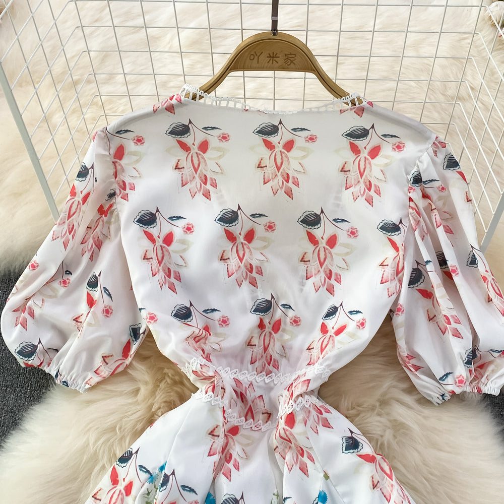 Cute v neck short dress A line evening fashion dress S380