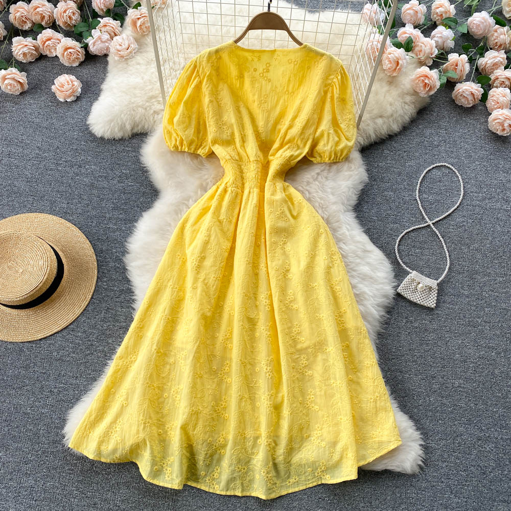 Cute v neck short dress A line fashion dress S459