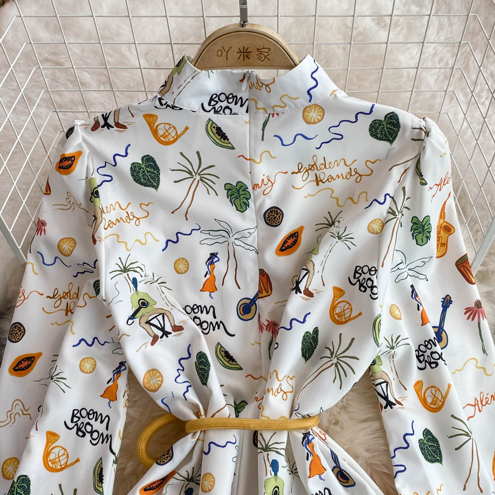 Cute A line long sleeve dress fashion dress S507