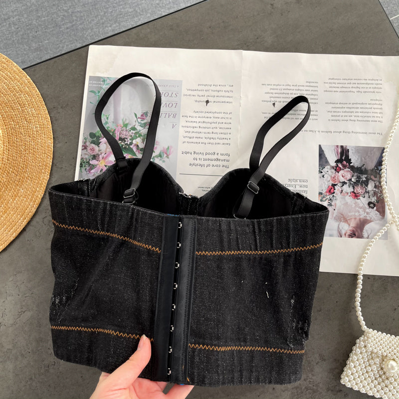 Stylish denim tank top S593