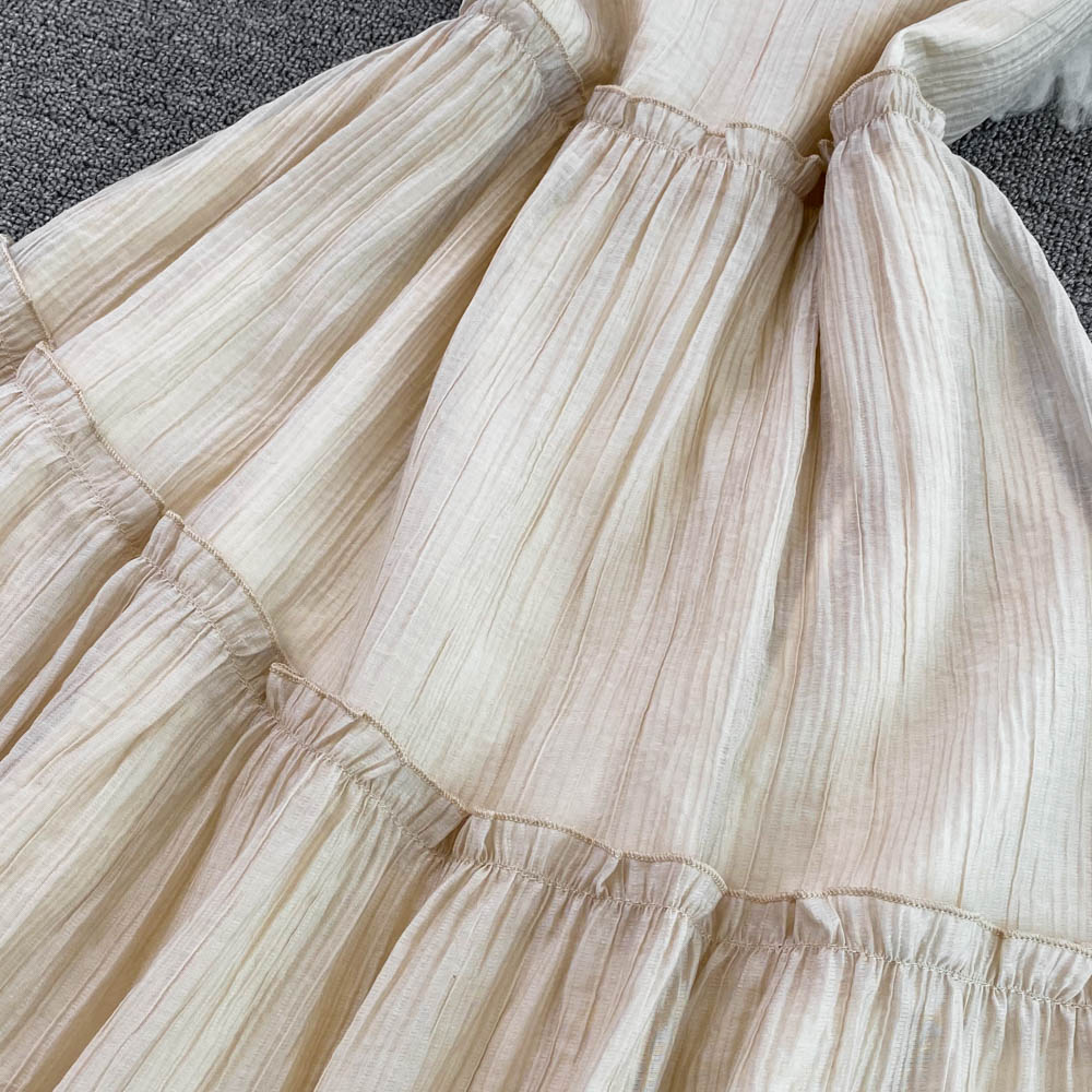 Champagne A-line short dress fashion dress S320