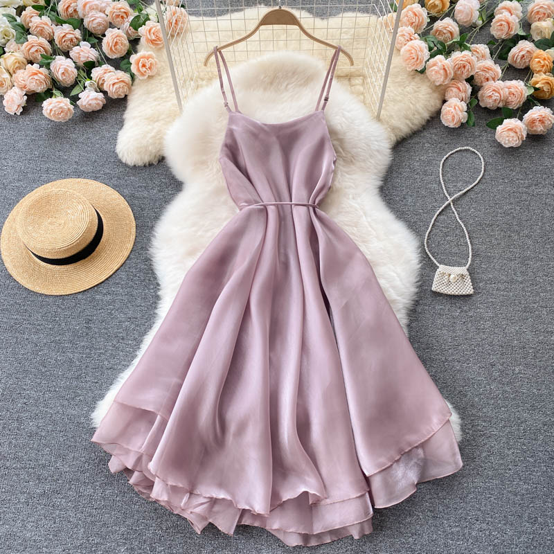 Cute tulle short A line dress fashion dress S71