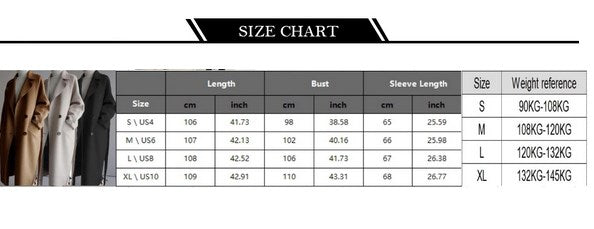 Classy Woolen Fashion Long Winter Coat S543