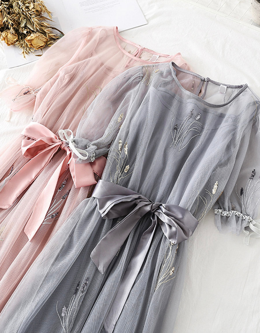 A line tulle dress with sequins fashion girl summer dress S60