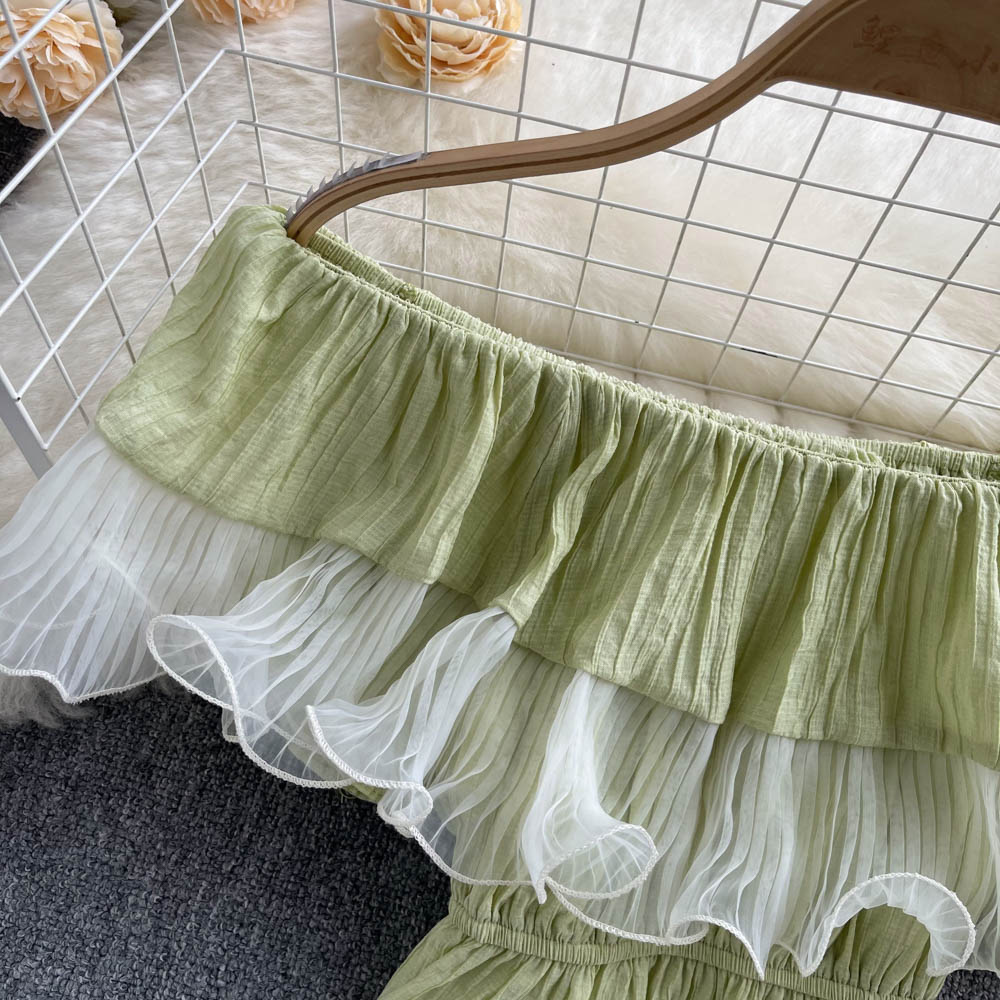 Cute crop tops fashion girl dress S159