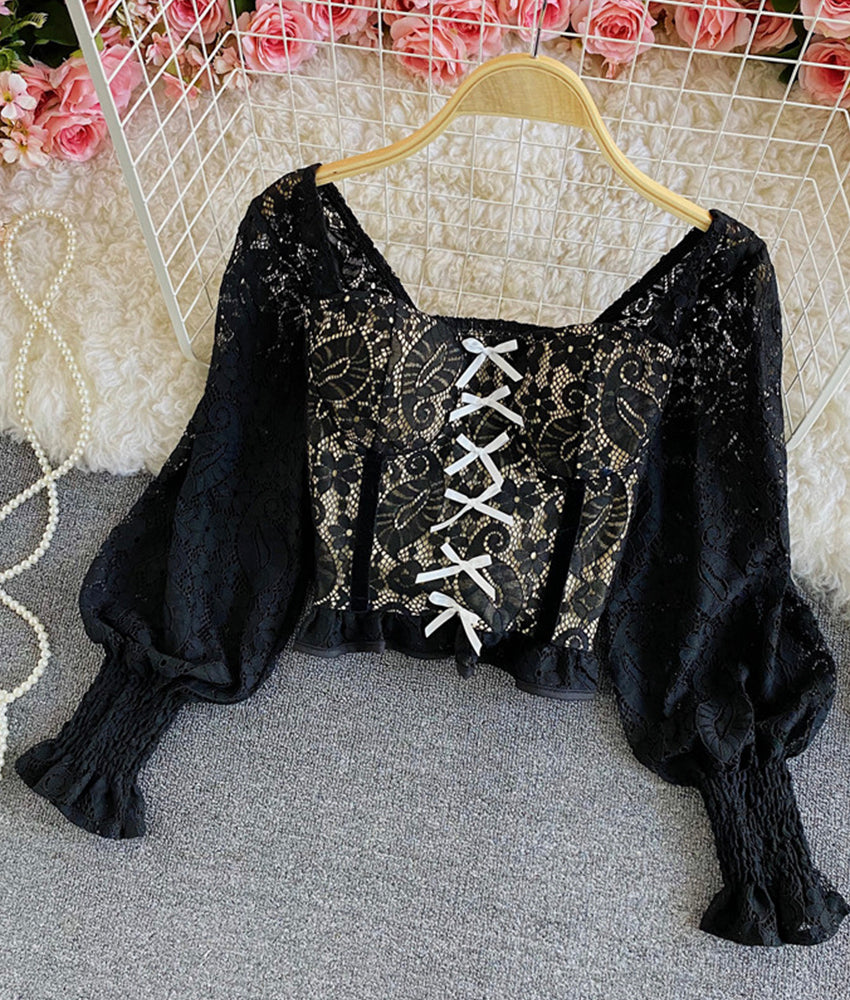 Tops long sleeve lace tops S23