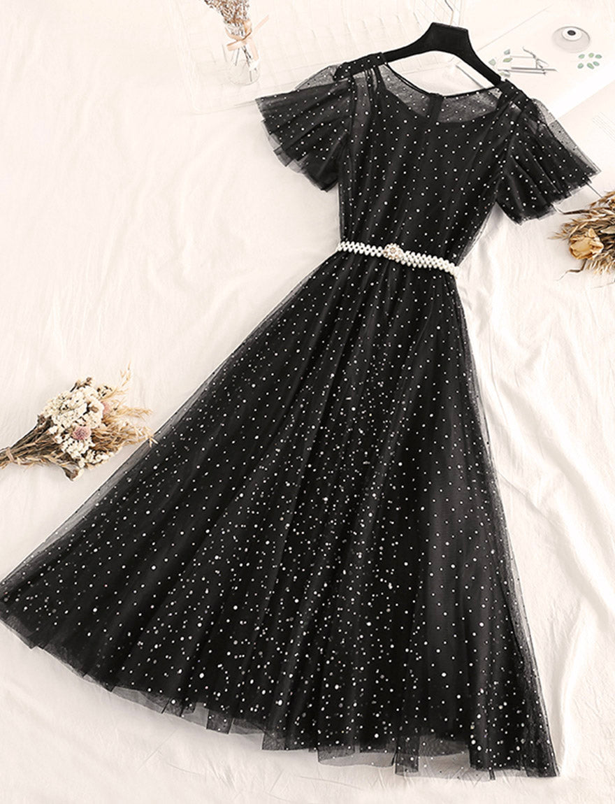 A line tulle short dress summer dress S12