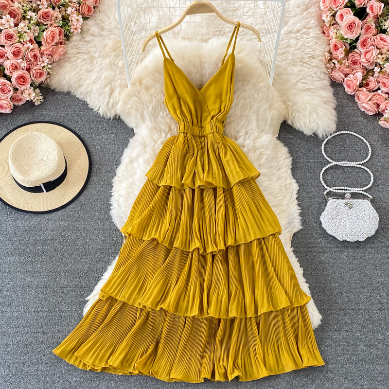 Cute v neck short A line dress fashion dress S11