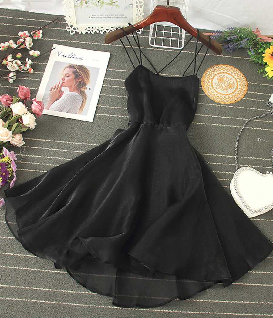 Cute tulle backless short dress mini dress S05