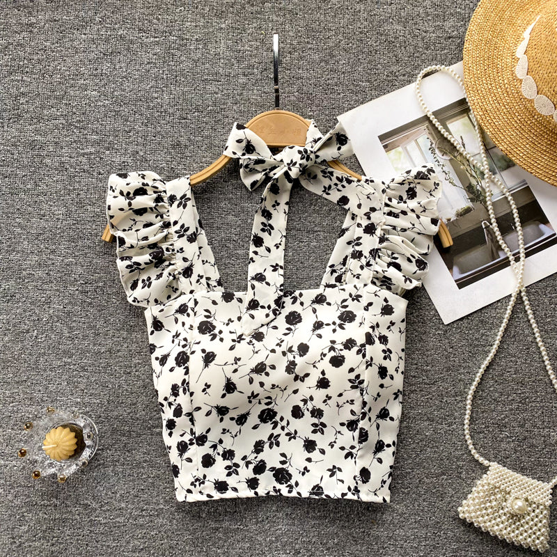 Cute floral crop top S149