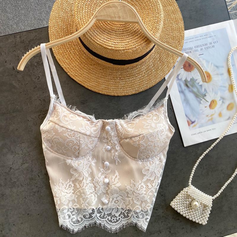 Cute v neck lace tops S38