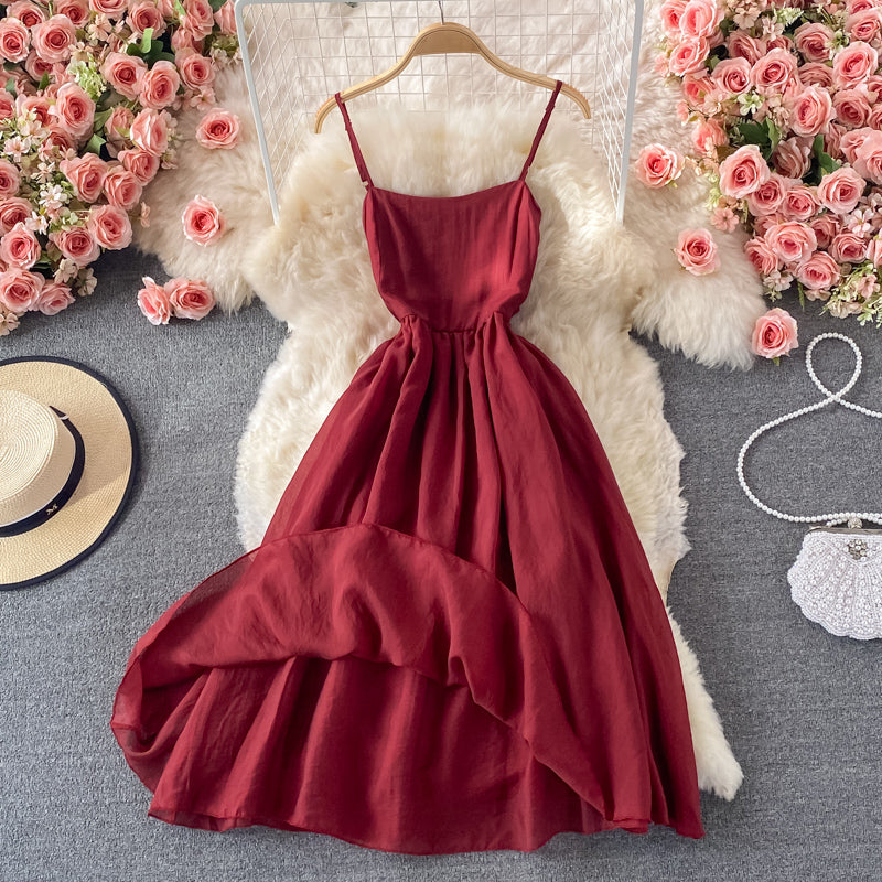 Red A line bow short dress fashion dress S07