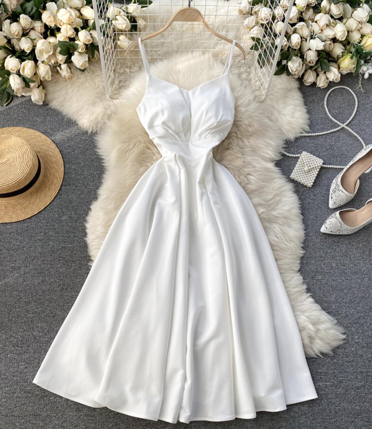 Stylish v neck lace up dress A line party dress S99