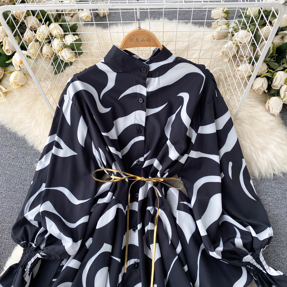 Cute A-line long sleeve dress fashion dress S140