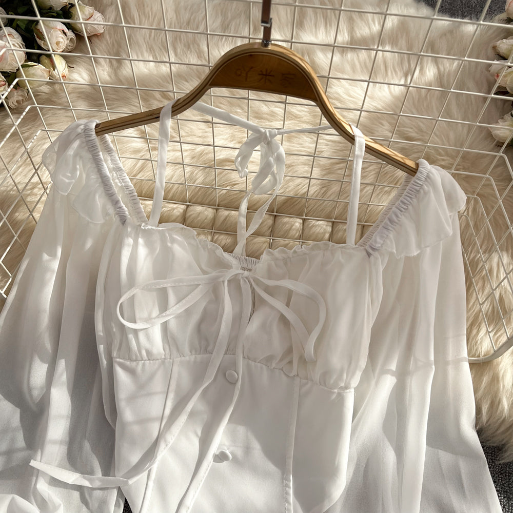 Cute long sleeve crop tops S191