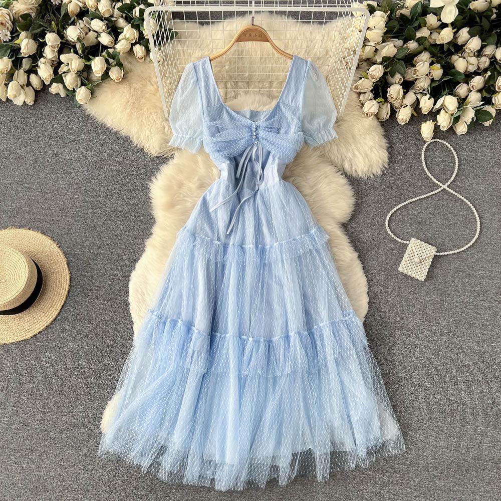Cute tulle short dress A line fashion dress S485
