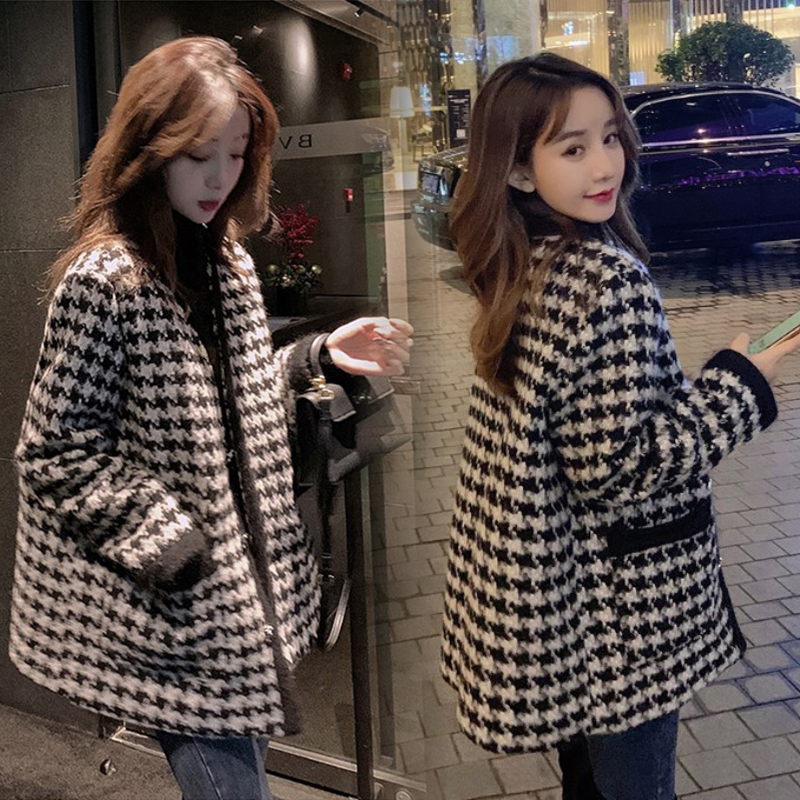 Simple houndstooth top S491