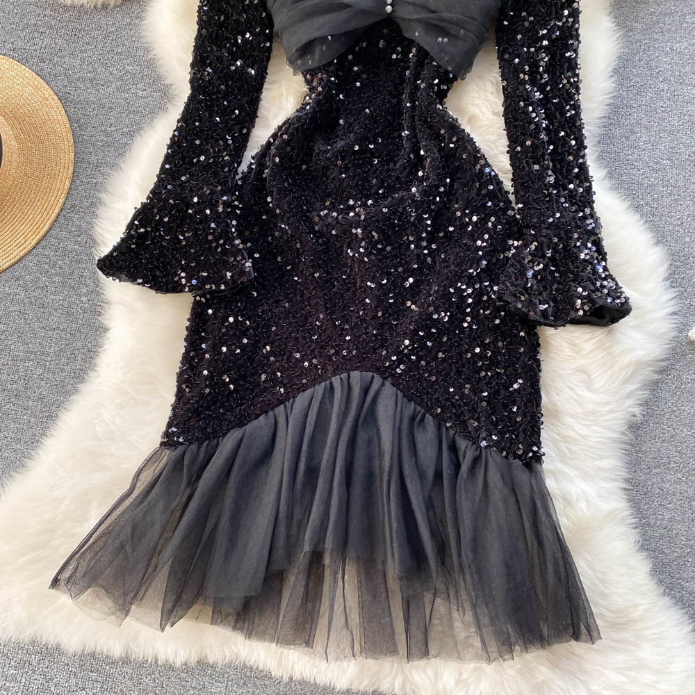 Square Collar Long Sleeve S559