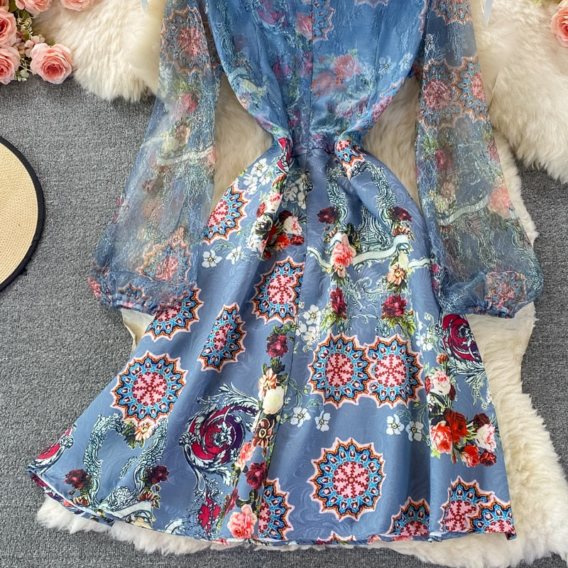 O Neck Long Sleeve Strap Dress S579