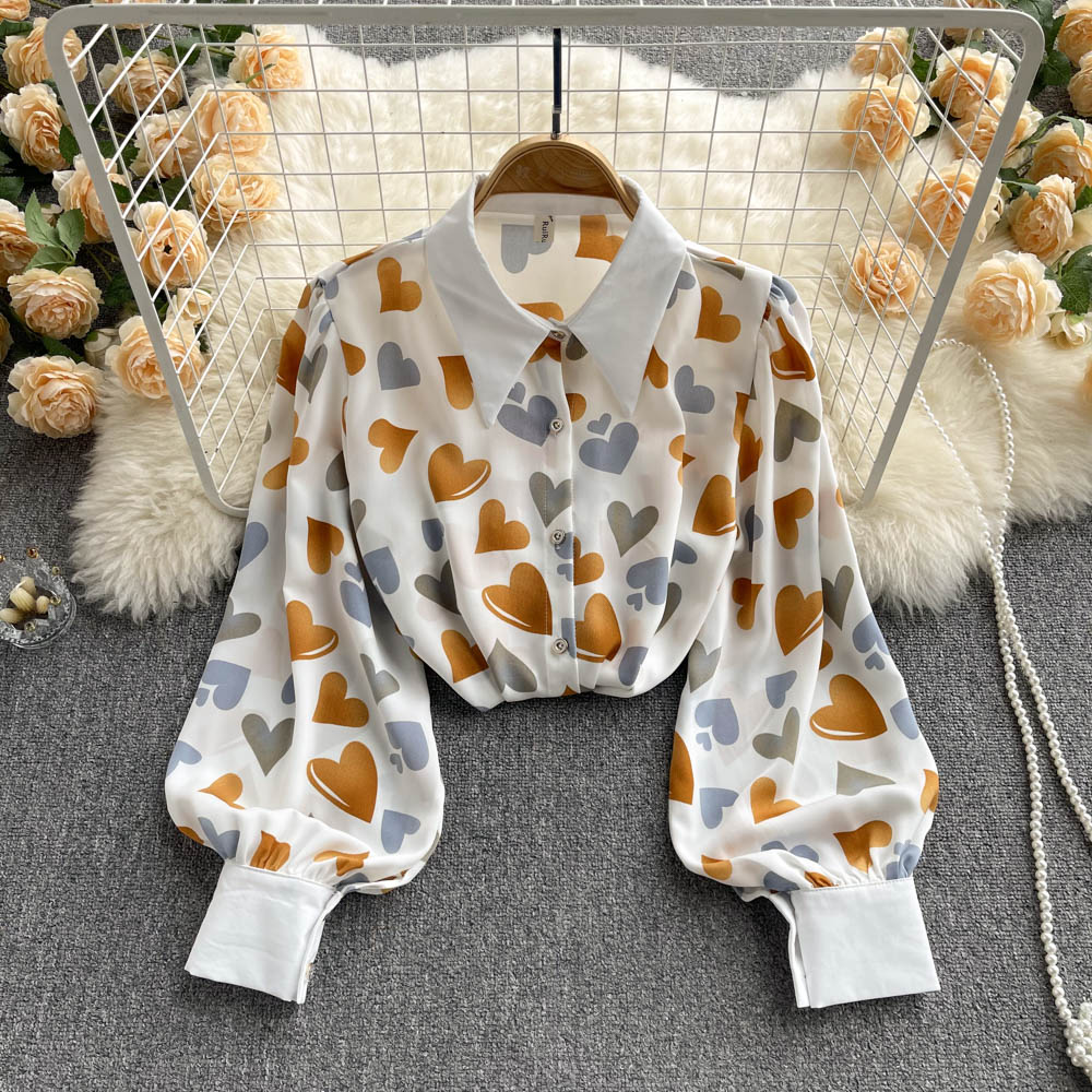 Cute heart pattern top S170