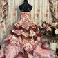 Unique A Line Ball Gown Tulle Prom Dress,Evening Dress     S6837