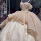 Sage Quince Dress off shoulder ball gown prom dress      S3525