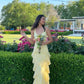 Yellow Evening Dresses Long Prom Party Gown     S6901